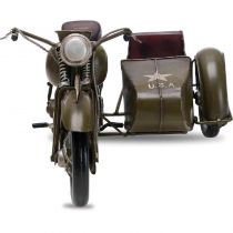 Moto Douglas Motorcycle Decorativa M215-3 Verde - Importado - Classic Home