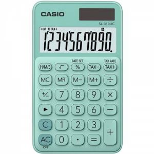 Calculadora de Bolso 10 Dígitos Turquesa SL-310UC-GN Casio