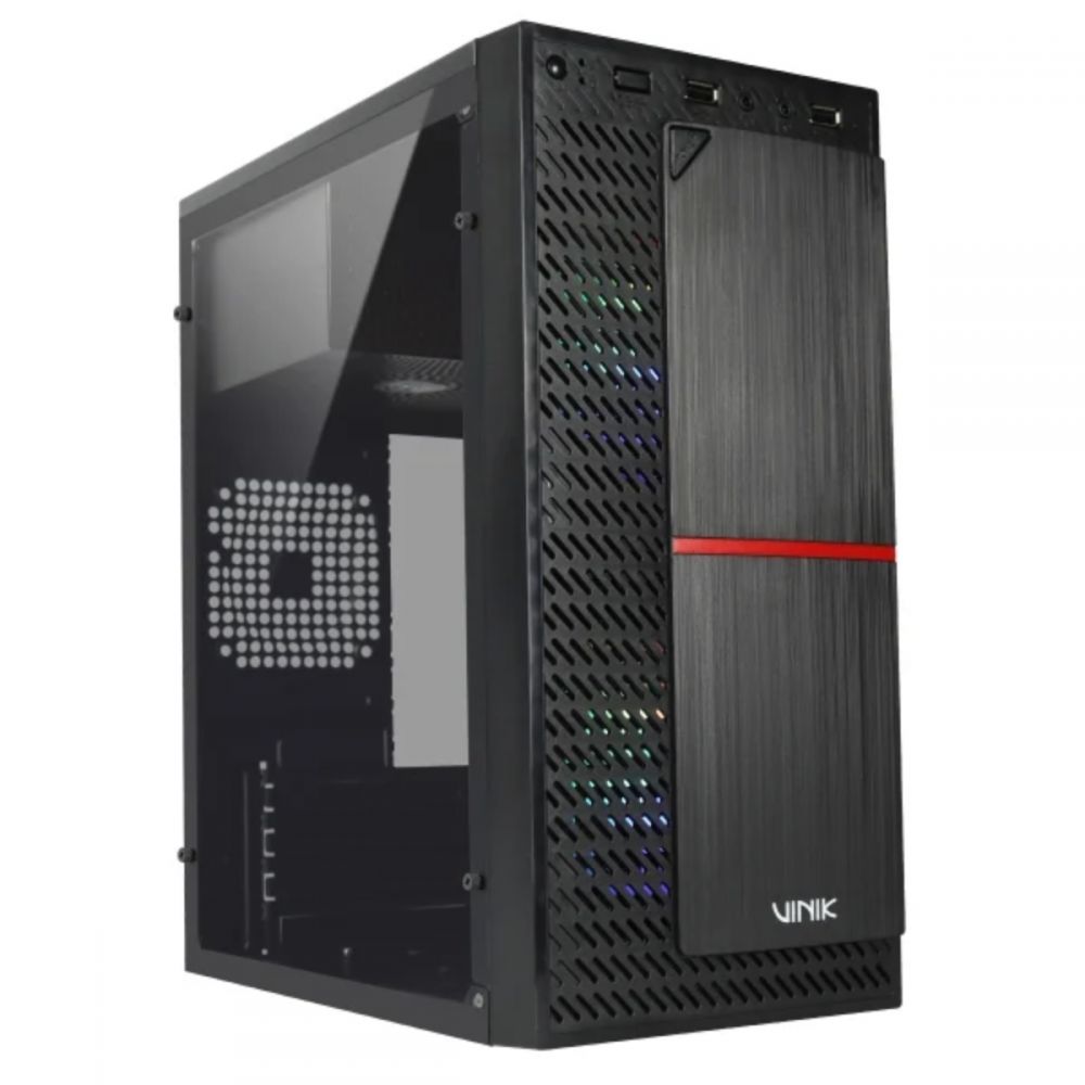 Gabinete Gamer Plate Lateral Acrílico c/ 2 fans GCPACBK - VINIK