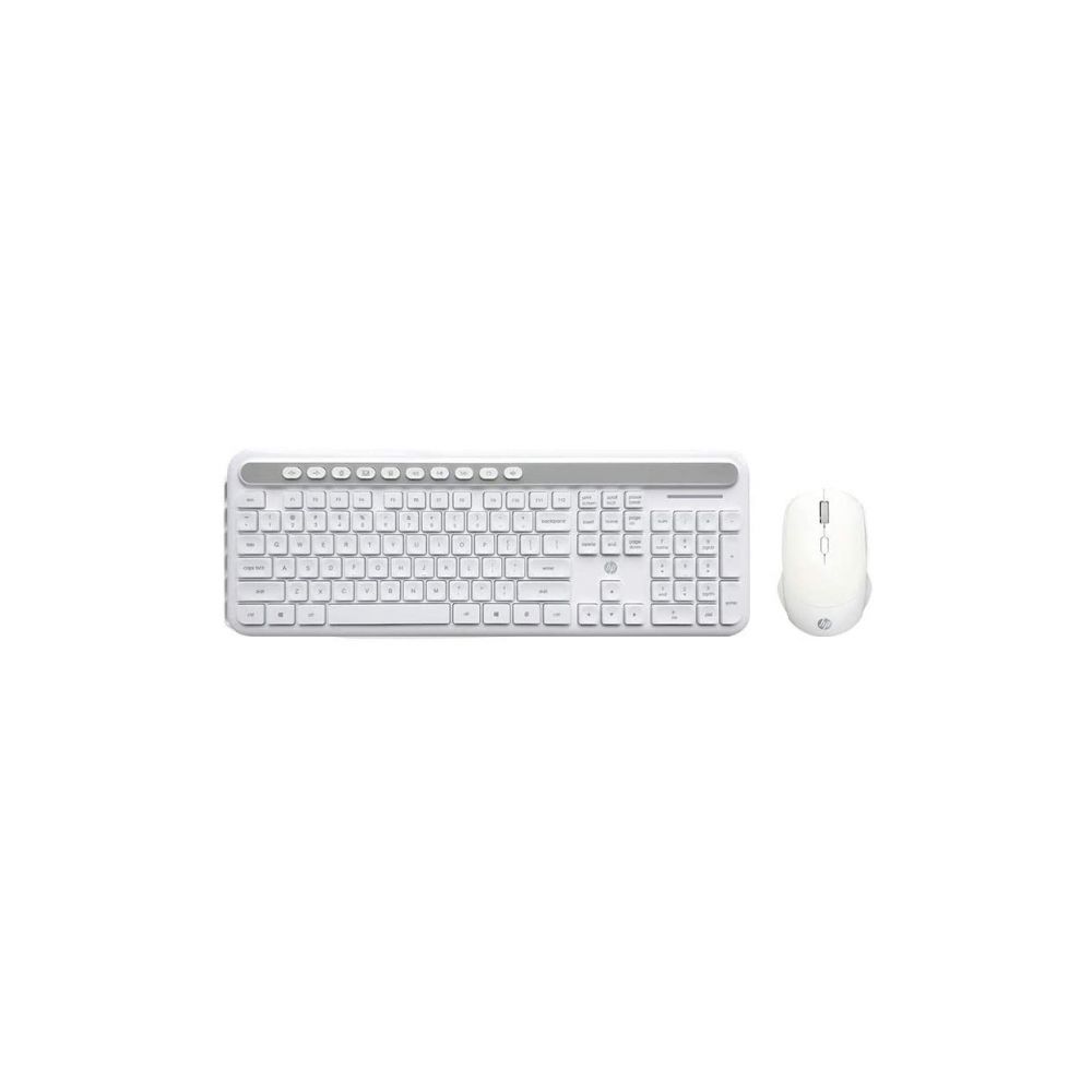 Kit Teclado e Mouse Wireless CS500 Branco - HP
