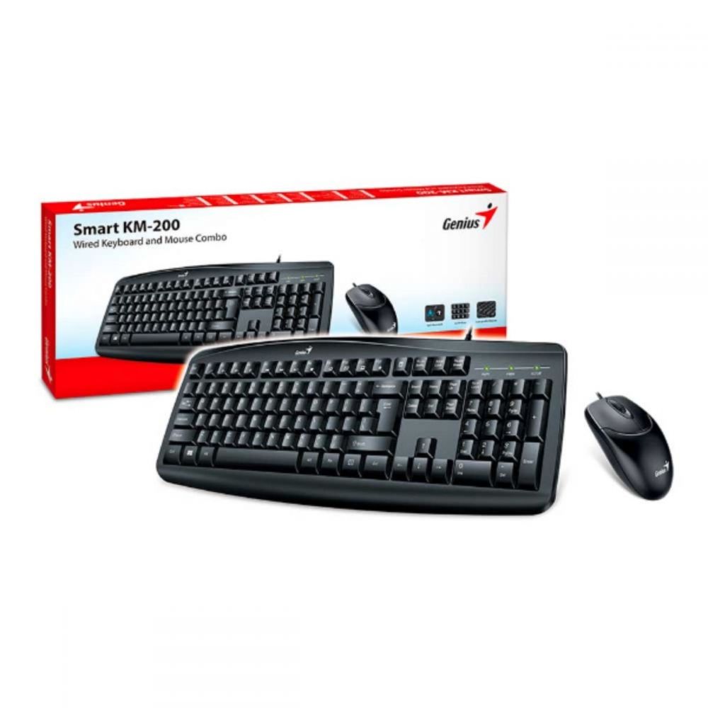 Kit Mouse e Teclado Smart Km-200 C/Fio Usb - Genius