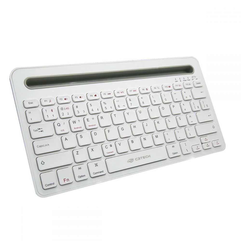 Teclado Multi-Device RC/BT K-BT100WH Branco - C3Tech