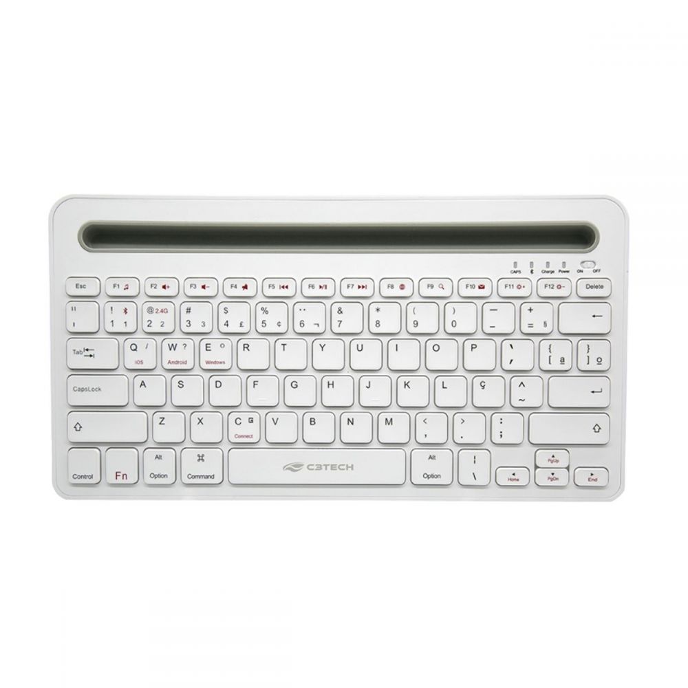 Teclado Multi-Device RC/BT K-BT100WH Branco - C3Tech