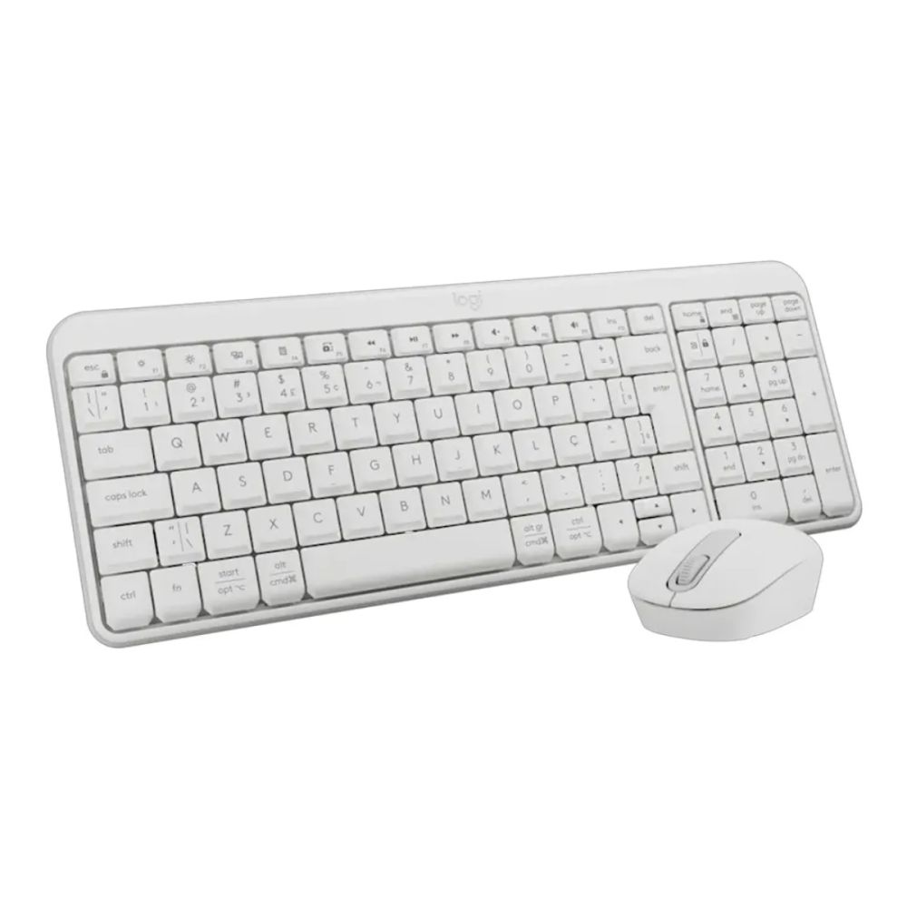 Kit Teclado e Mouse S/ Fio MK250 ABNT2 Branco - Logitech