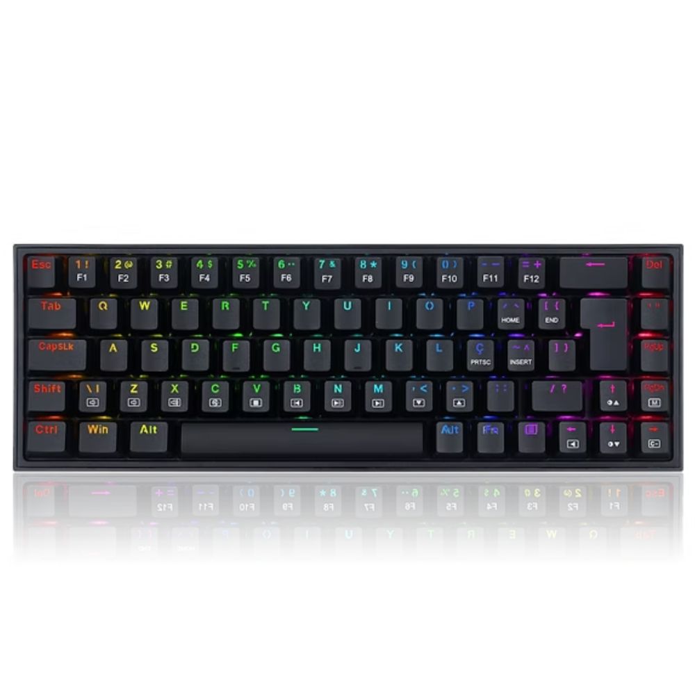 Teclado Mecânico Gamer Castor Switch Marrom Abnt2-Redragon