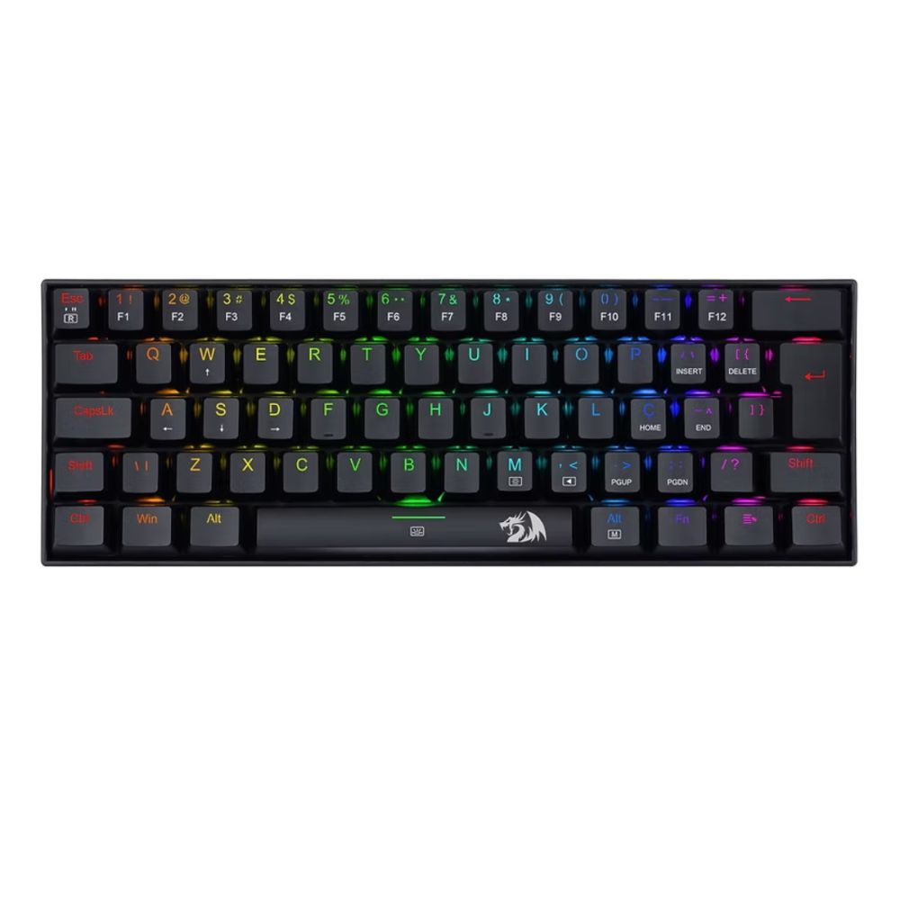 Teclado Mecânico Gamer Dragonborn Switch Marrom - Redragon