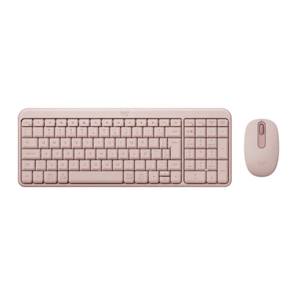 Combo Teclado e Mouse Sem Fio MK250 Rosa - Logitech