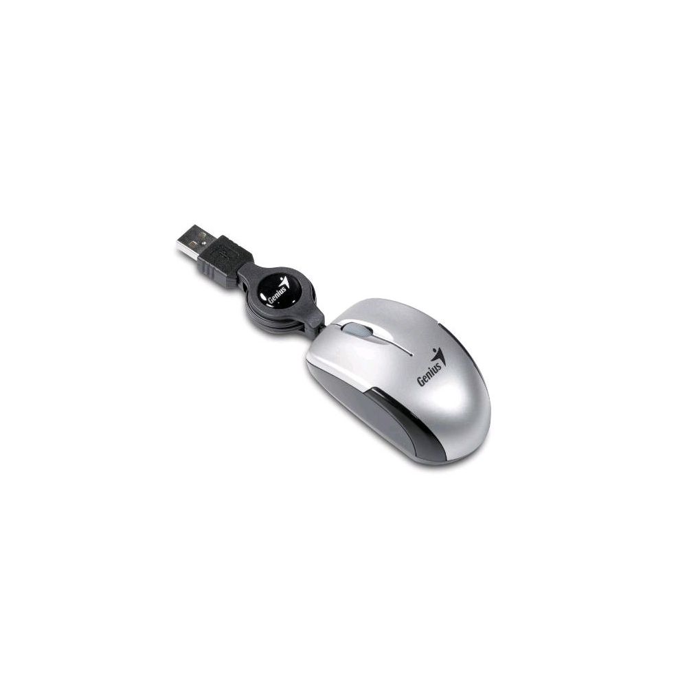 Mouse Micro Traveler Retrátil USB Prata - Genius