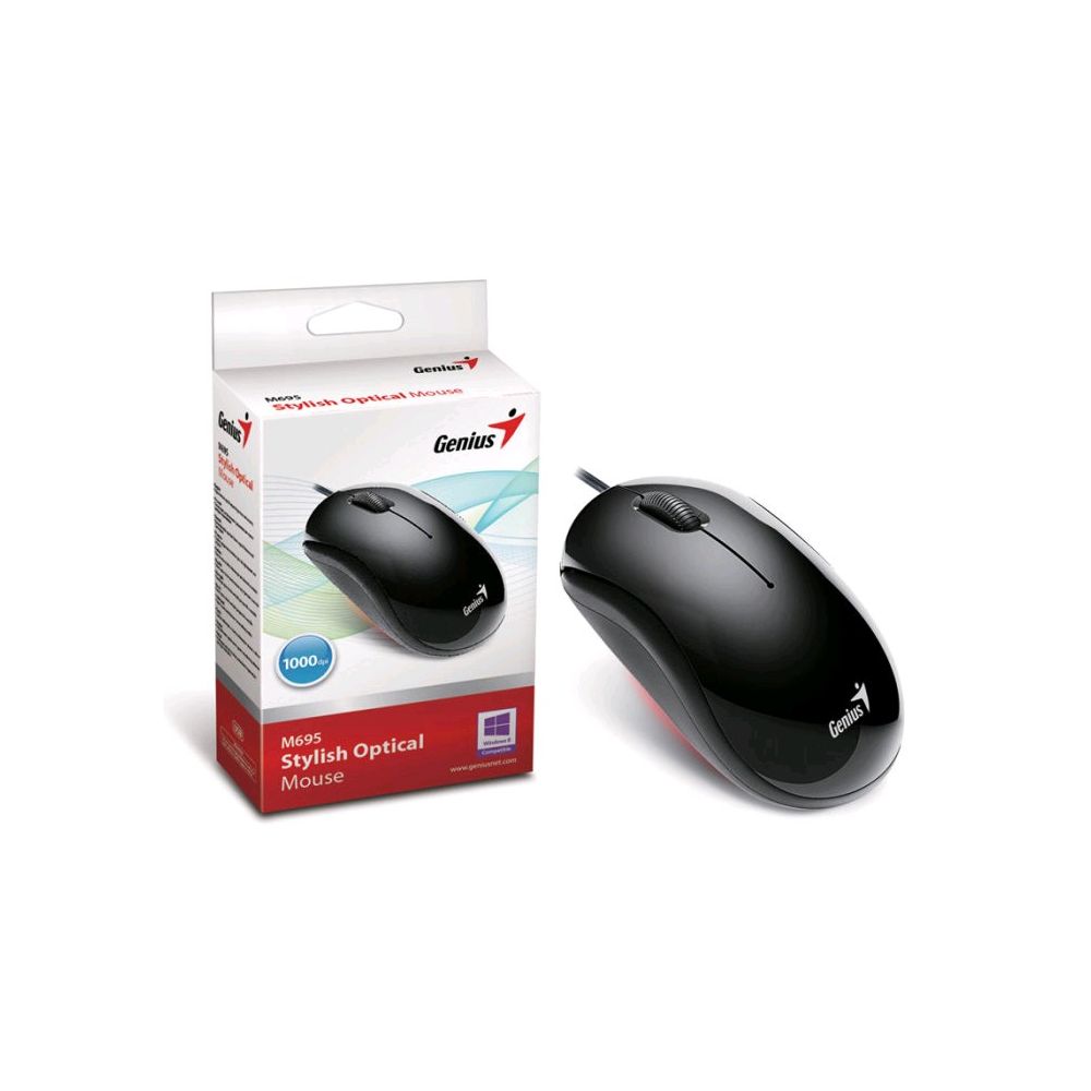 Mouse Genius Stylish M695 Preto USB 800DPI - Genius