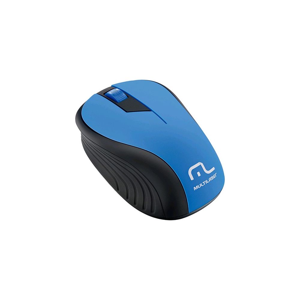 Mouse Sem Fio Preto e Azul USB - Multilaser