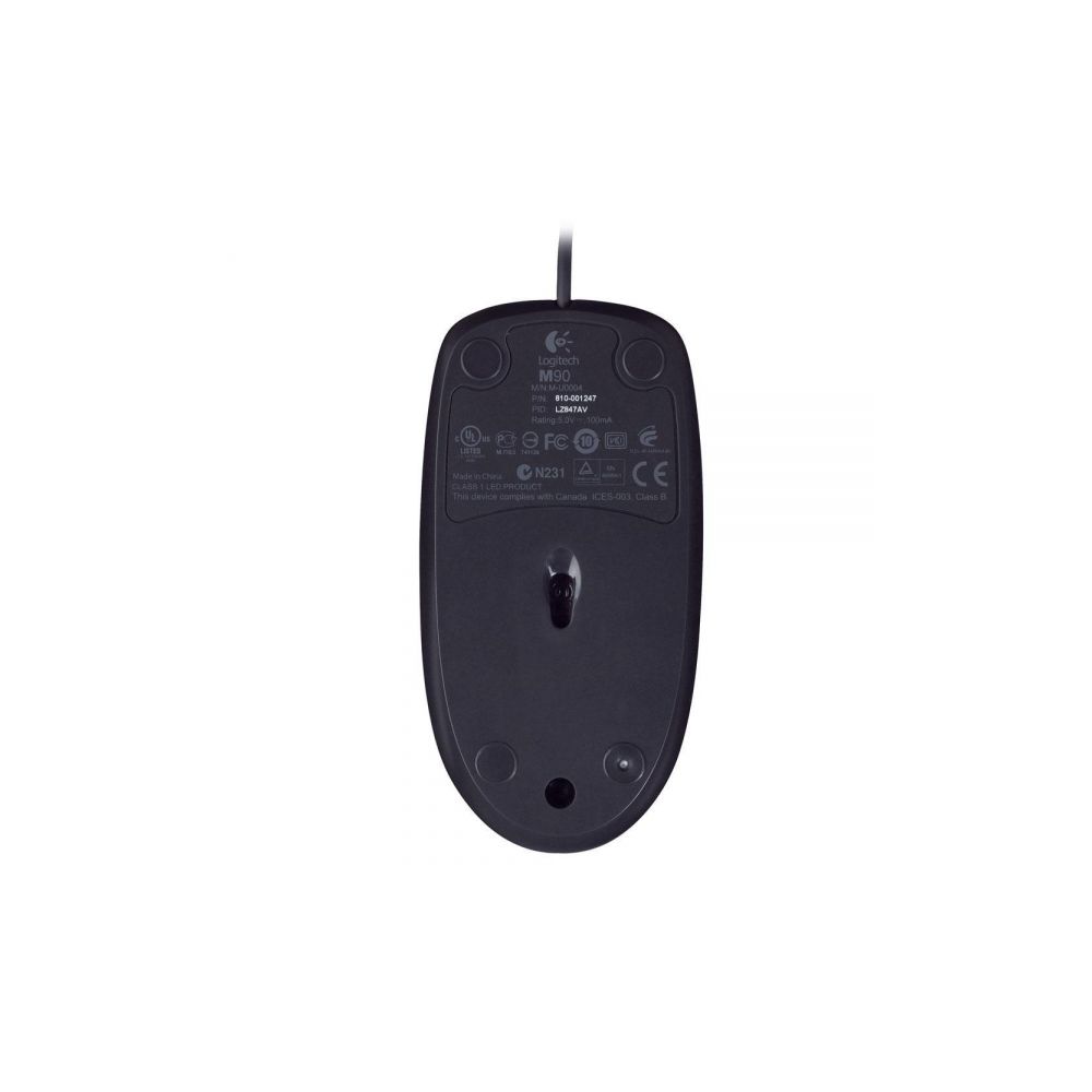Mouse Óptico M90 Preto 1000DPI USB - Logitech 