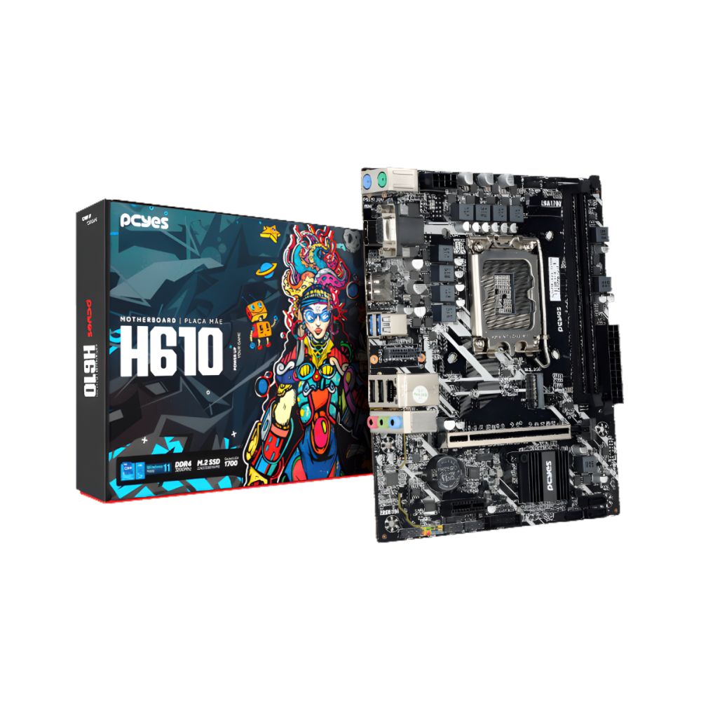 Placa Mãe PCYes H610 LGA 1700 PCYH610-14G64 - PCYES