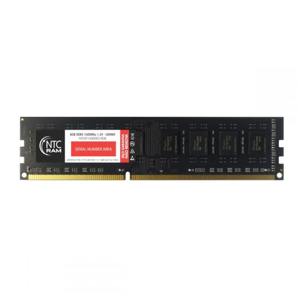 Memória 8GB DDR3 1600 Mhz UDIMM – NTC
