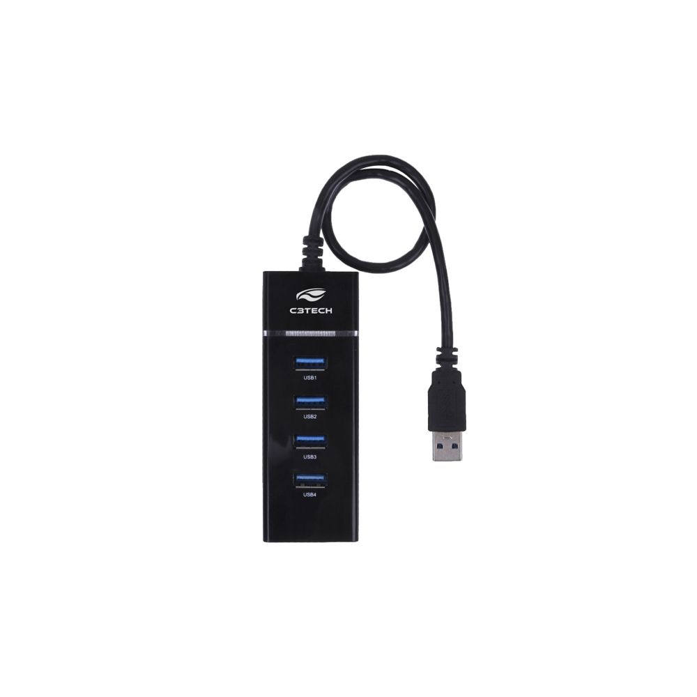 Hub USB 3.0 4 Portas HU-300BK - C3Tech