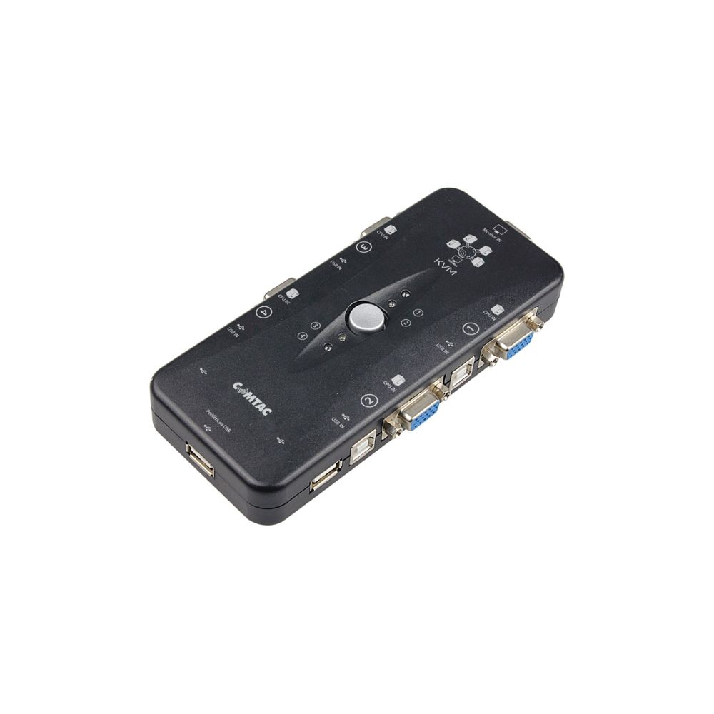 Switch KVM 4P USB + VGA p/ 4 Micros s/ Cabo - Comtac