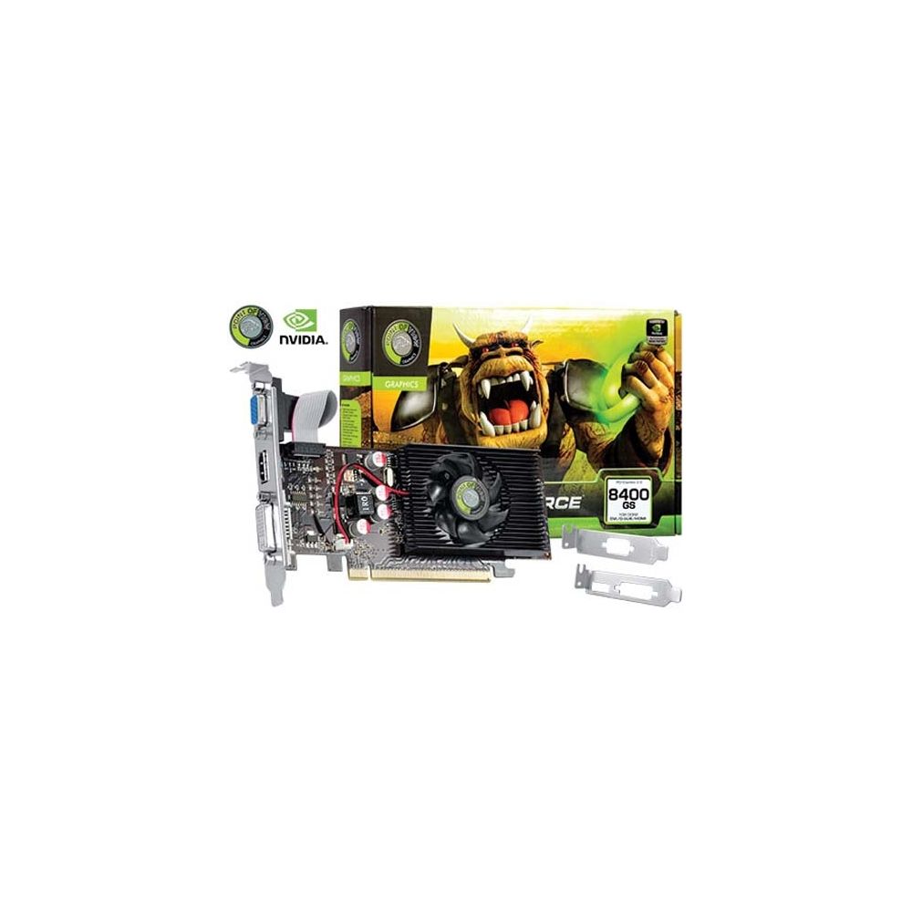 Placa de Video Geforce NVIDIA 8400 GS 1GB DDR2 64 BITS - VGA-8400-C5-1024 - POINT OF VIEW