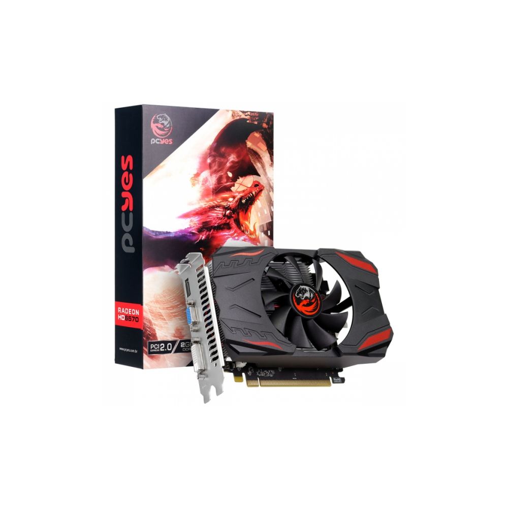 Placa de Vídeo AMD Radeon HD 6570 2GB GDDR3 - Pcyes