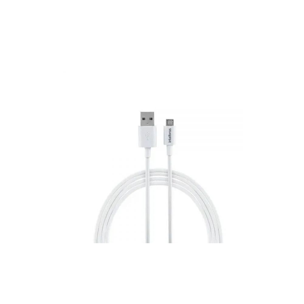Cabo USB 2.0 para Micro USB 1,2m PVC Branco - Intelbras 