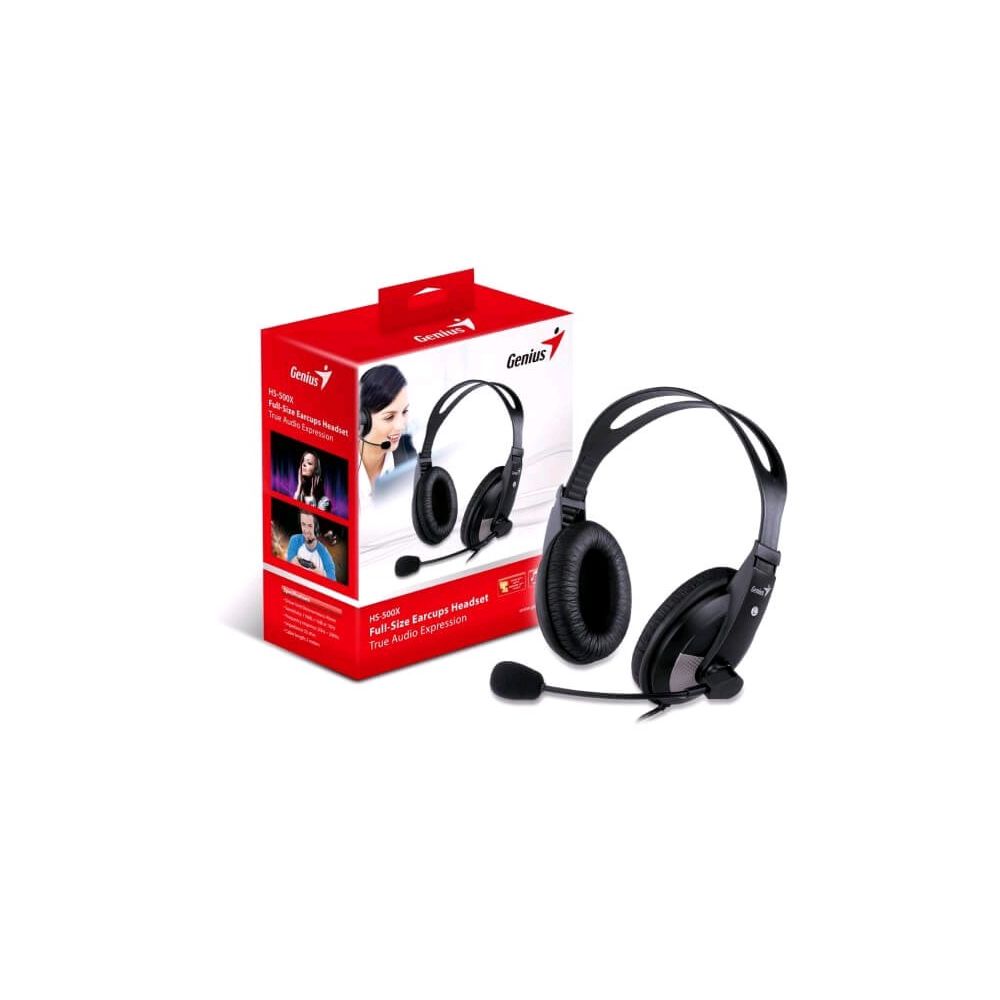 Headset HS-500X Arco Ajustável Preto - Ideal para MP3, MSN, Skype ou Games - Gen