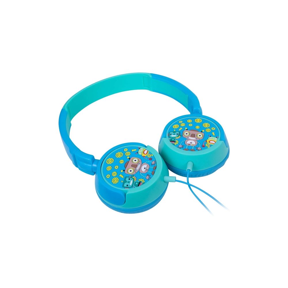 Headphone Infantil Robôs com Fio Azul HP305 - Oex
