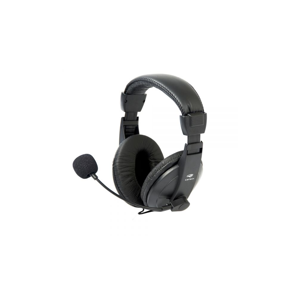 Headset com Microfone Voicer Comfort PH-60BK Preto - C3Tech