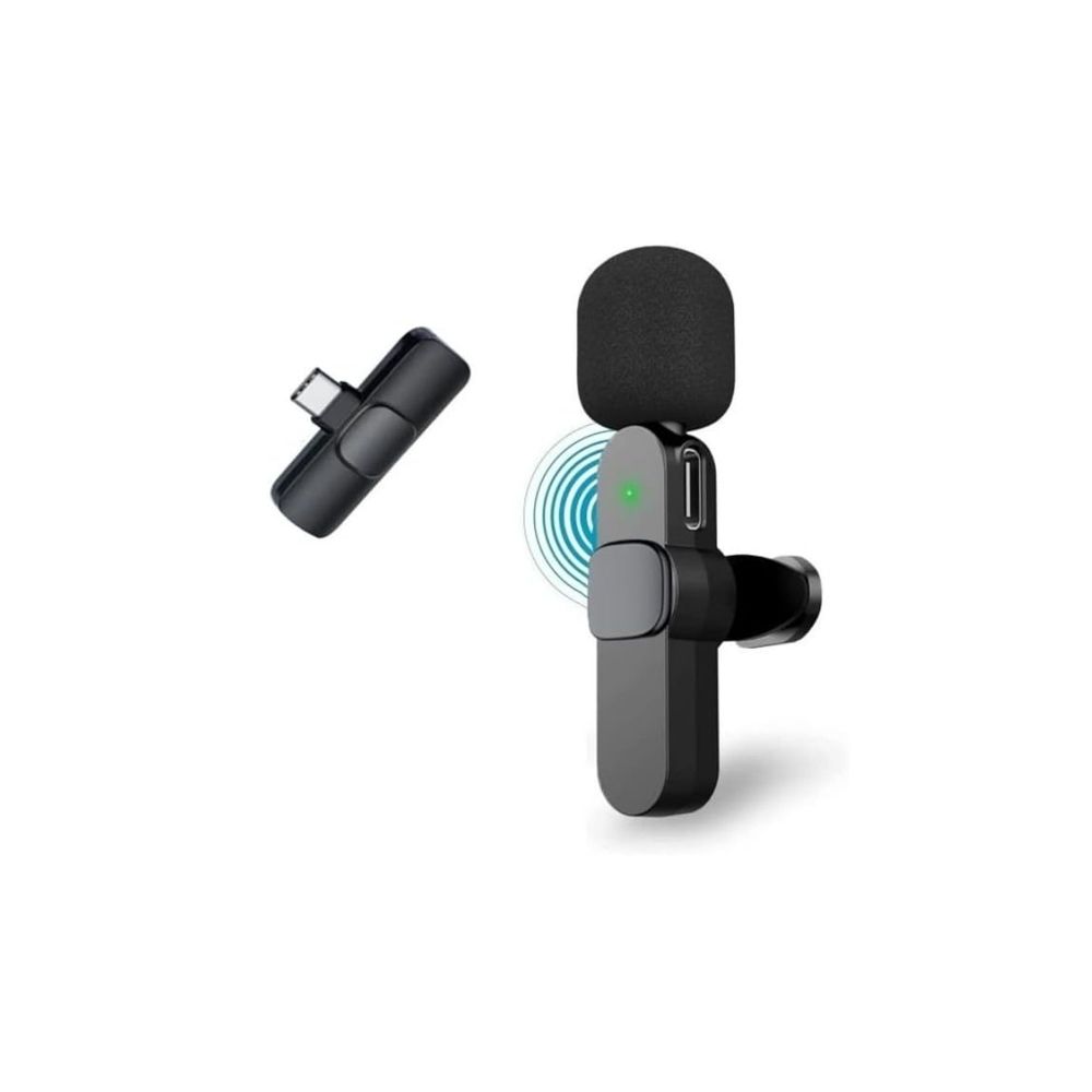 Microfone Lapela Wireless Sem Fio Usb C Type C – K9