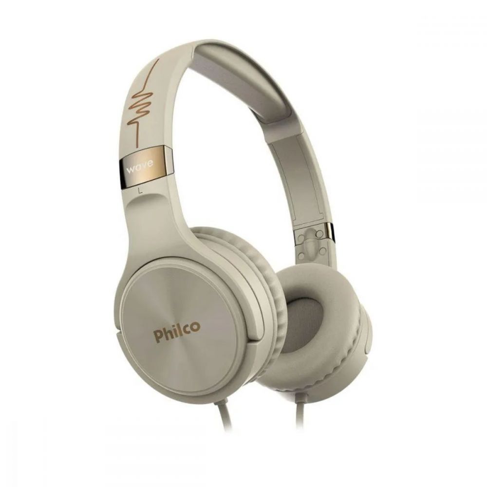 Headphone Com fio PFO02G Bege - Philco