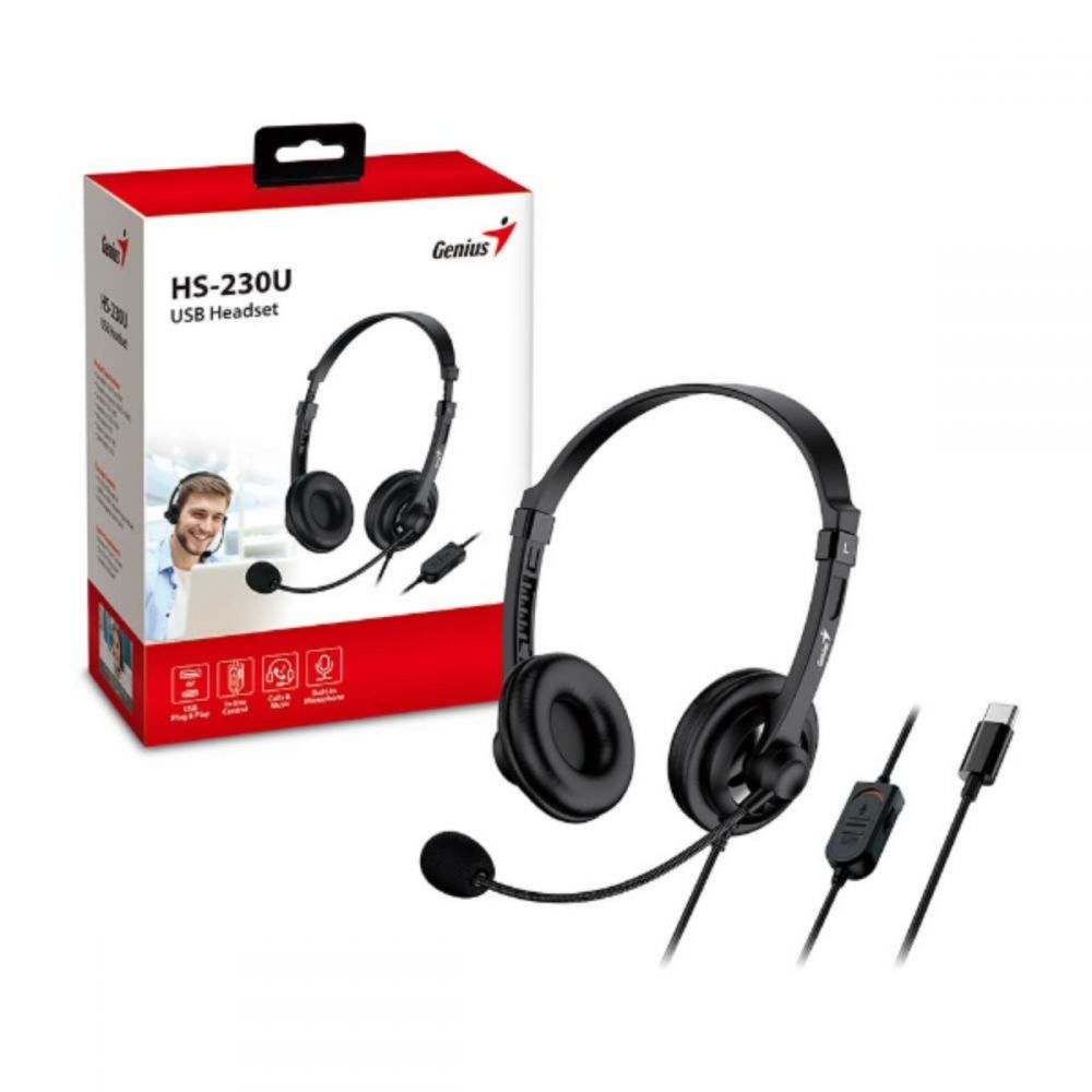 Headset c/Mic HS-230U USB-C – Genius