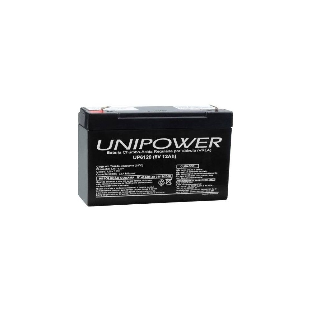Bateria Selada 6v/12a Up6120 Unipower