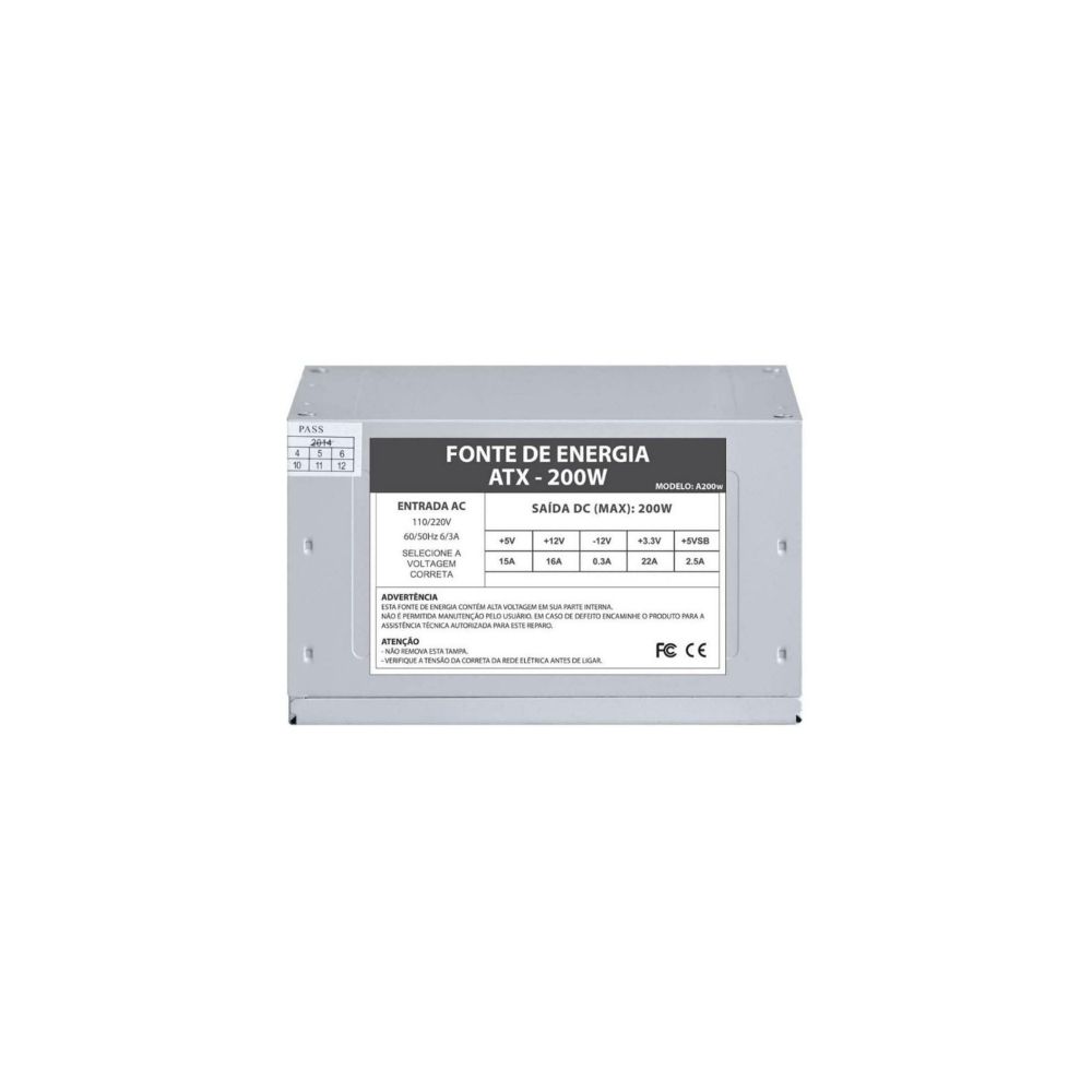 Fonte ATX A200W Sata - VKOEM 
