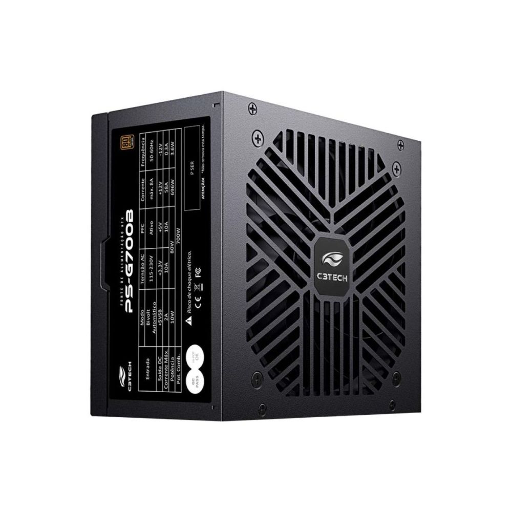 Fonte ATX 700W PS-G700B 80+ Bronze – C3Tech