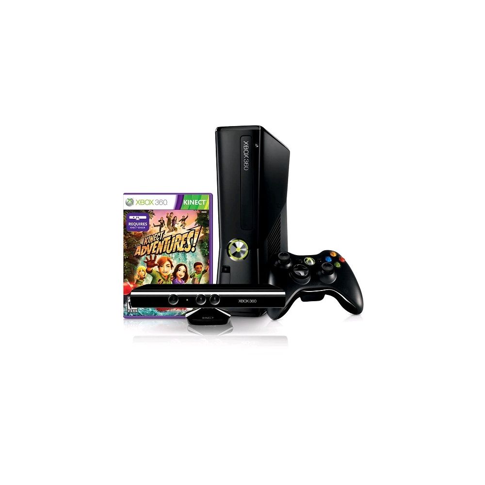 Xbox 360 Slim 4GB, Kinect, 2 Controles, 4 Jogos - Microsoft - Nova