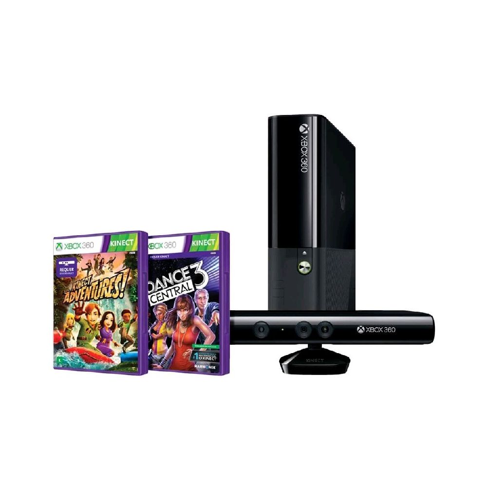Xbox 360 4GB + Kinect Sensor + 2 Jogos + Controle sem Fio - Microsoft -  GAMES E CONSOLES - CONSOLE XBOX : PC Informática