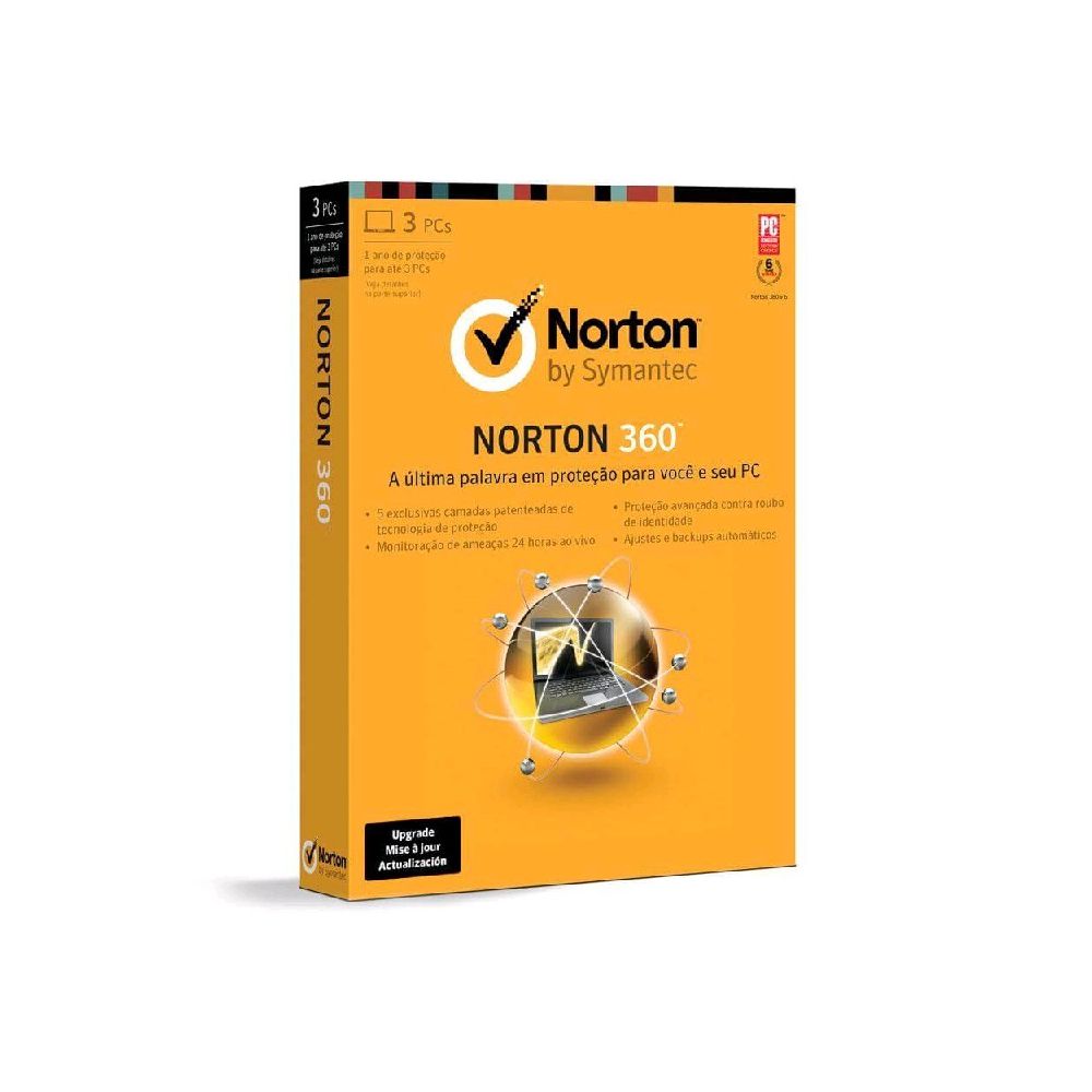 Norton  Antivirus 360 2013 7.0  3 Usuários - Symantec