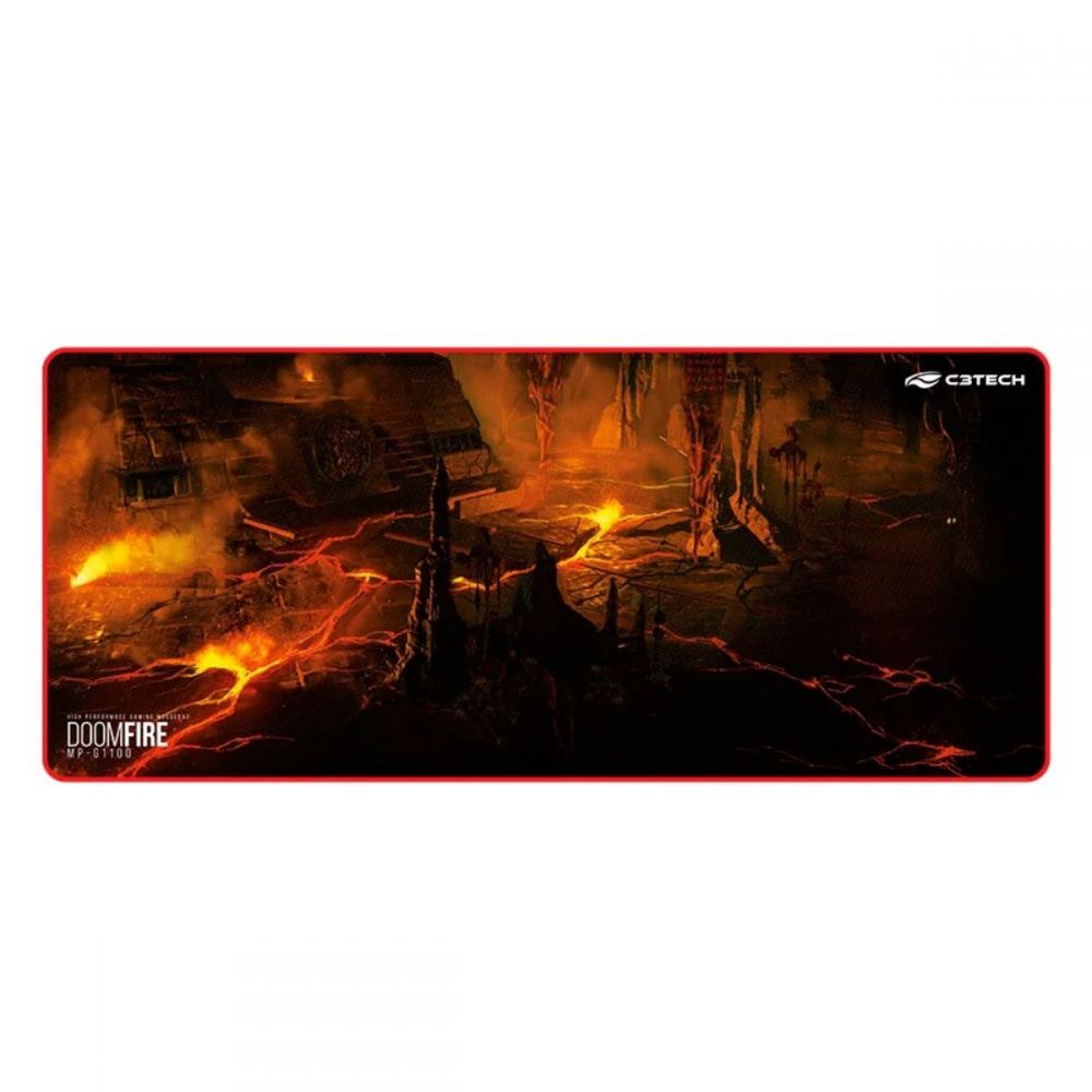 Mouse Pad Gamer DoomFire Speed Extra Grande 70x30cm - C3Tech
