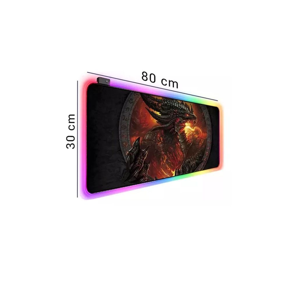 Mousepad Gamer Dragão LED RGB - Exbom