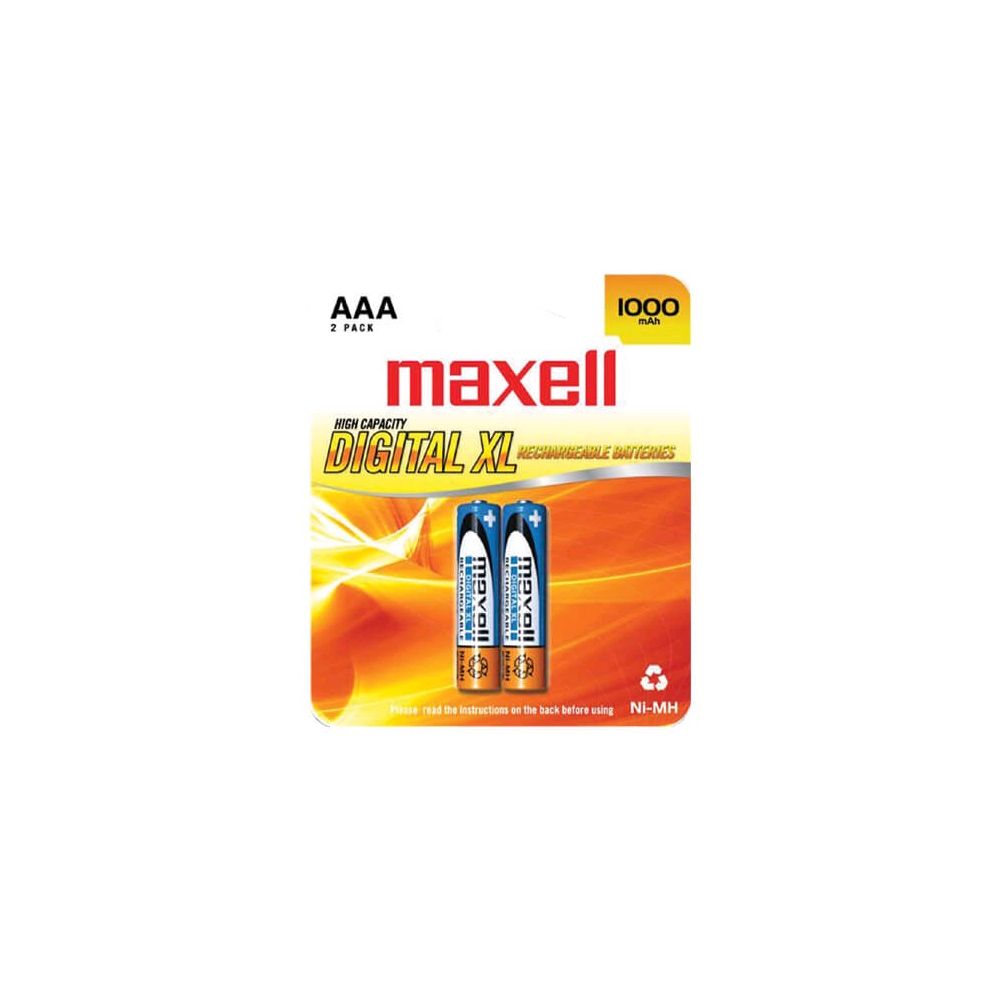 Pilha Recarregável 2 AAA 1000mAH Maxell