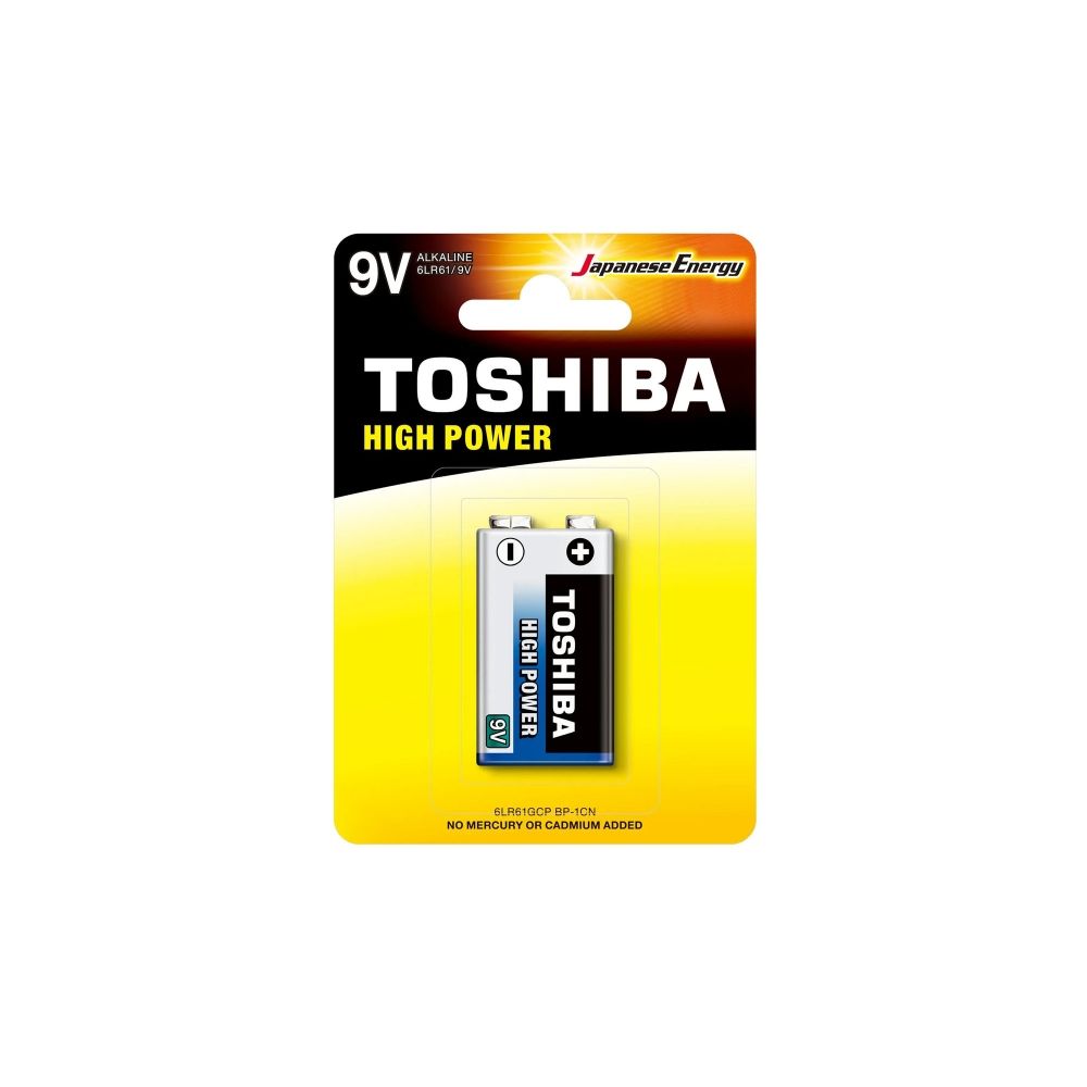 Bateria Alcalina 9V 6LR61GCP - Toshiba