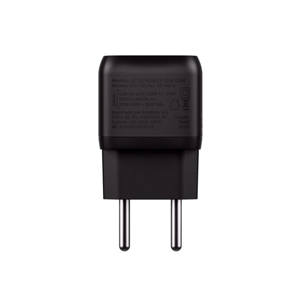 Carregador USB EC 12 Power 32W Gan - Intelbras