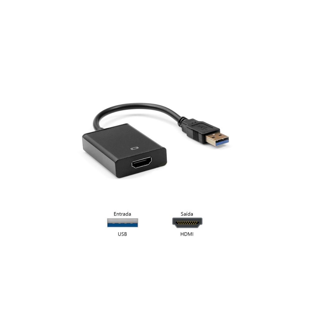 Cabo Adaptador USB 2.0 X Hdmi F - Plus Cable