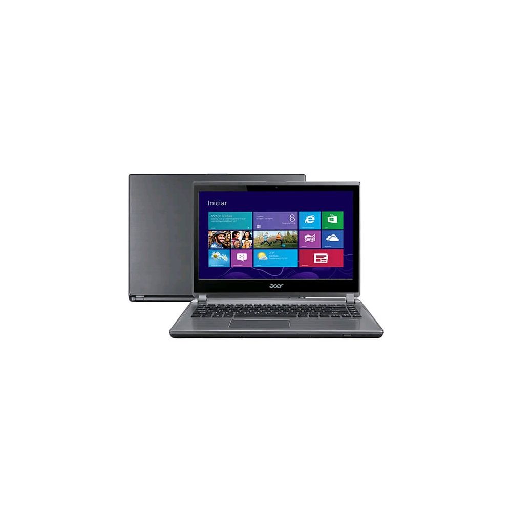Ultrabook Acer 5-481T-6650 com Intel Core i3 4GB 500GB 20GB SSD 14