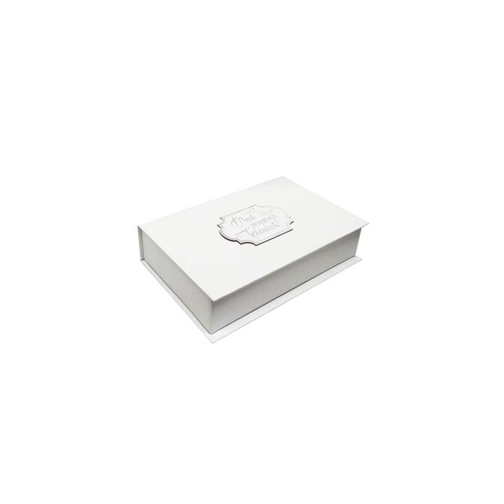 Caixa Rígida Lembranças Branco Meus Pequenos Tesouros 27,5X18X6,5 - Zenir
