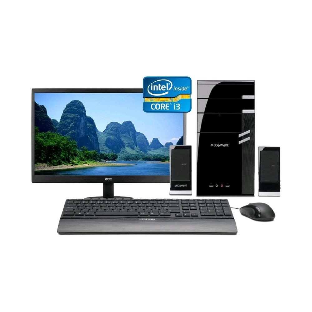 Computador Intel i3-3240, 4GB, HD 01TB, Saída HDMI, Gravador e Leitor de DVD, Li