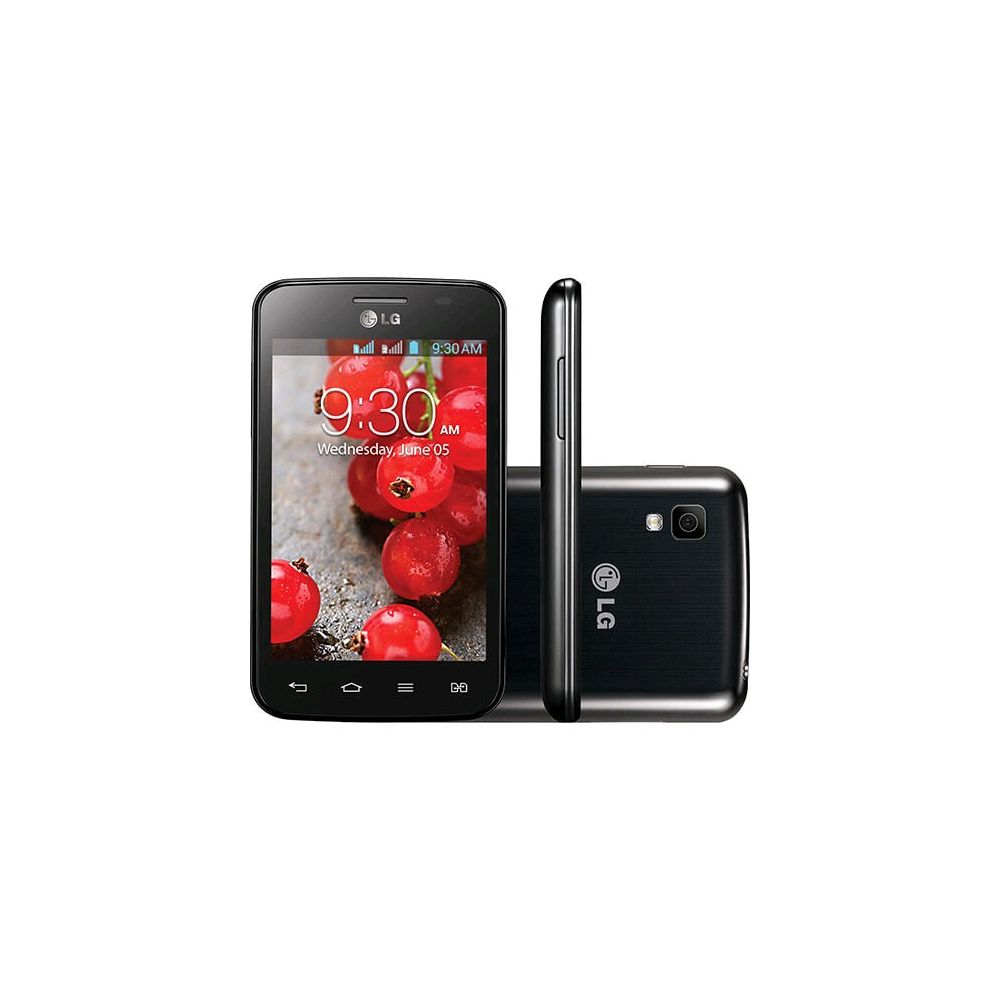 Smartphone Tri Chip LG Optimus L4 II Desbloqueado Preto Android 3G Wi-Fi Câmera 