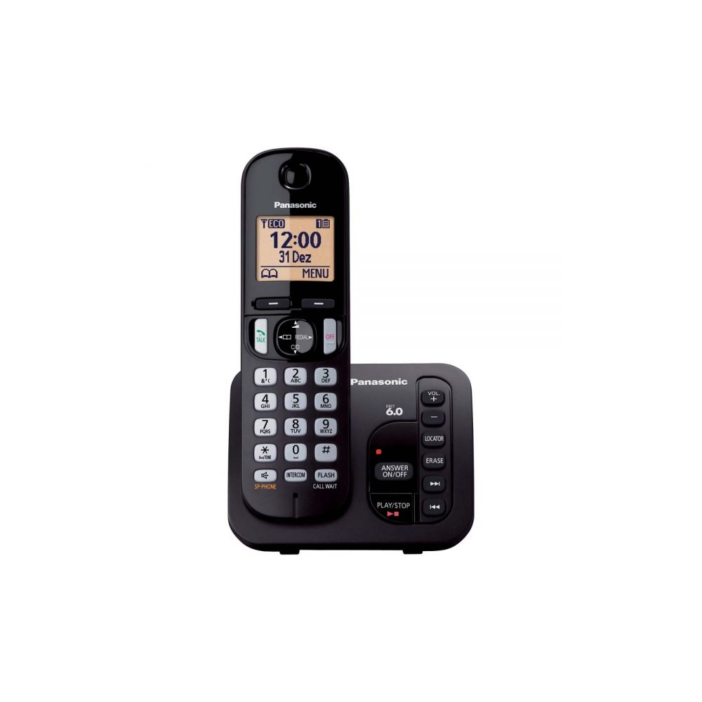 Telefone sem Fio KX-TGC220LBB Preto - Panasonic 