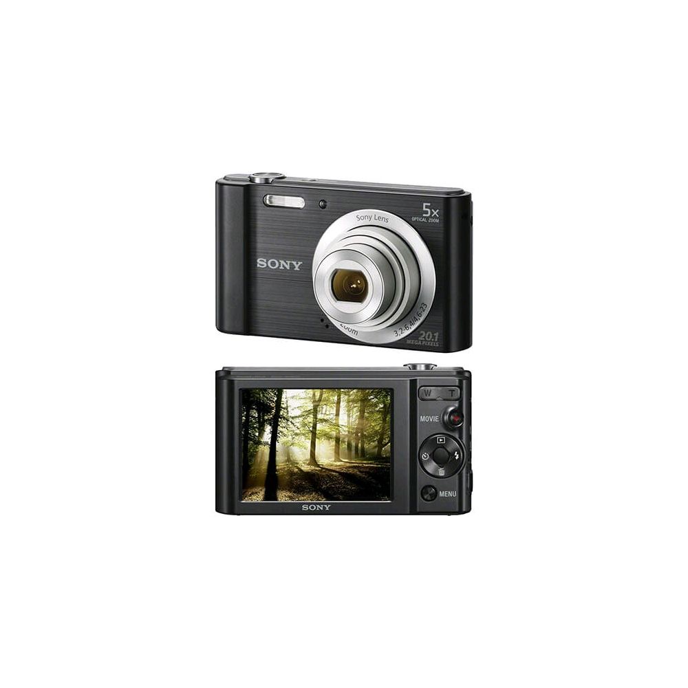 Câmera Digital Sony Cyber-shot DSC-W800, 20,1 MP, Zoom 5x, Video HD 720p, Preta 