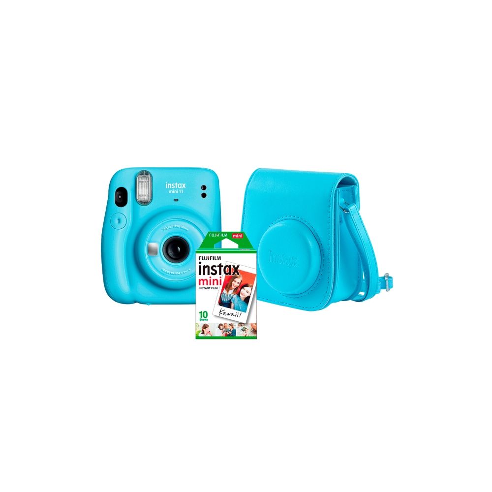 Kit Câmera Instax Mini 11 Azul com Bolsa - Fujifilm