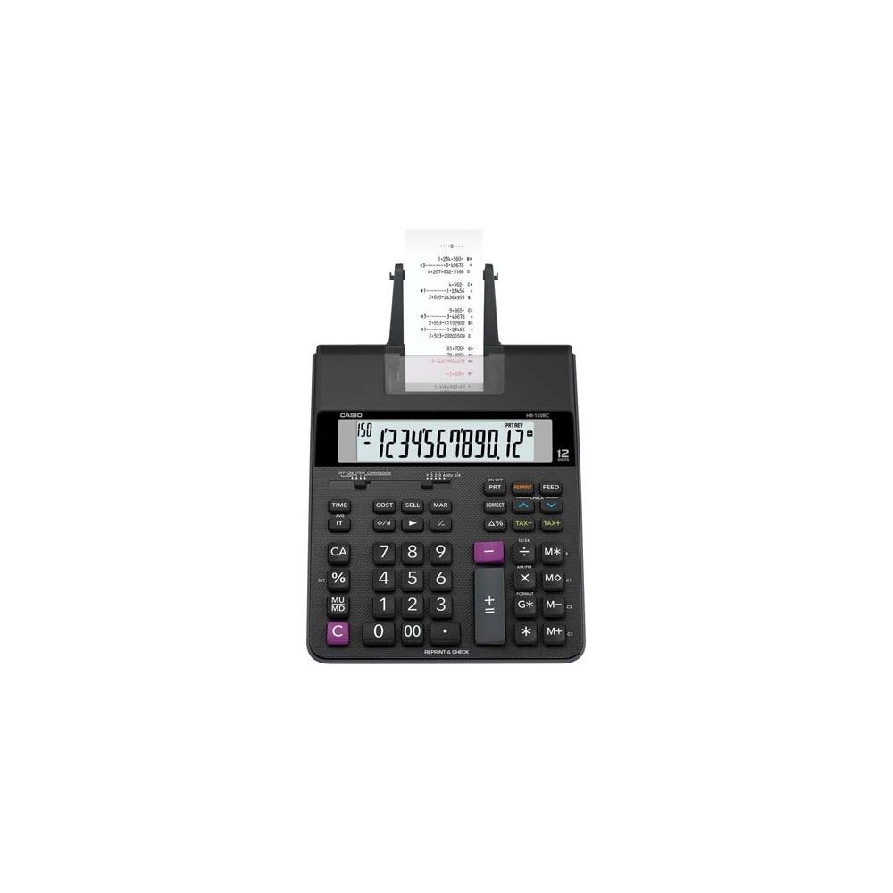 Calculadora de Mesa c/ Bobina HR150RC12 Dígitos Preto Casio