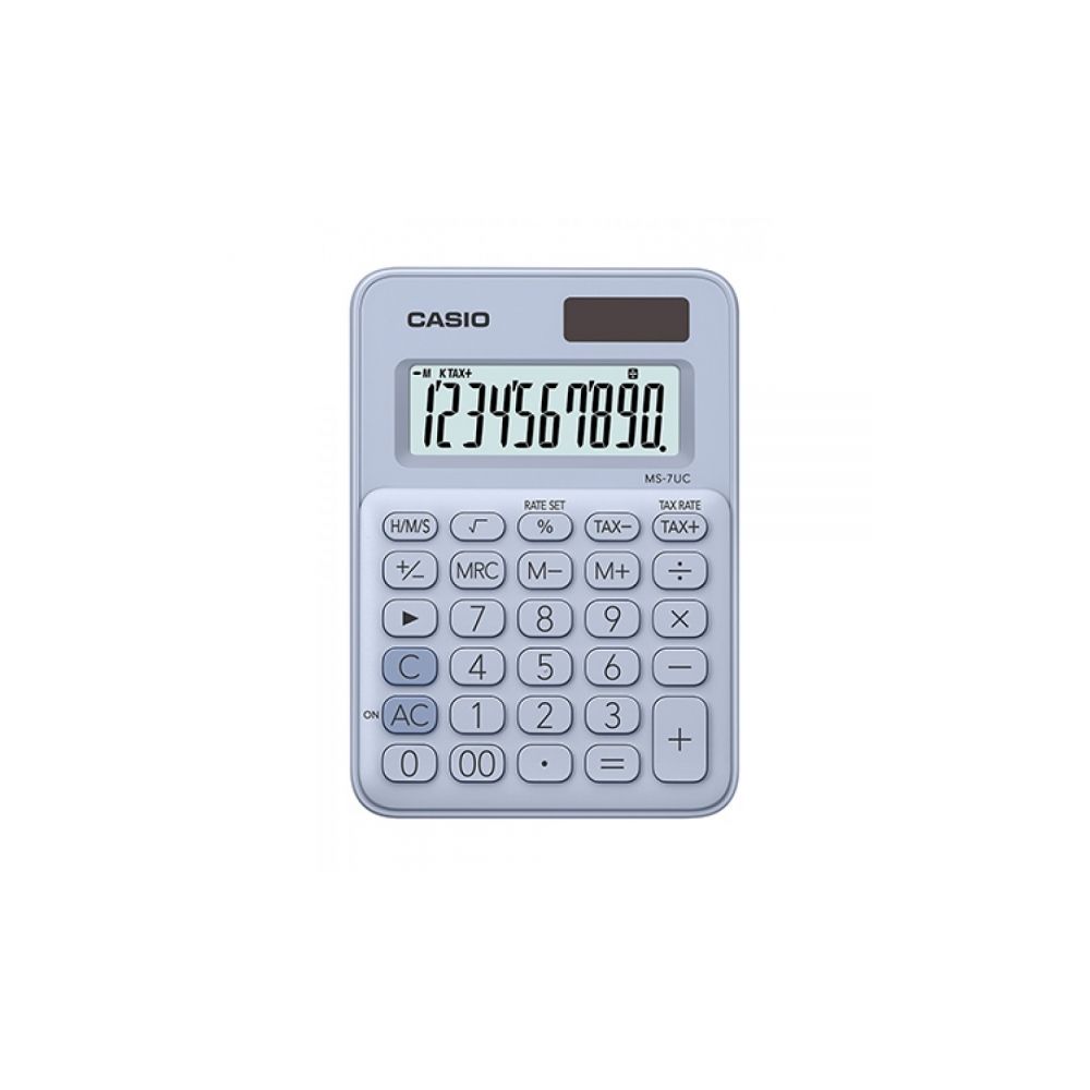Calculadora de Mesa 10 Dígitos MS-7UC-LB Azul Claro - Casio