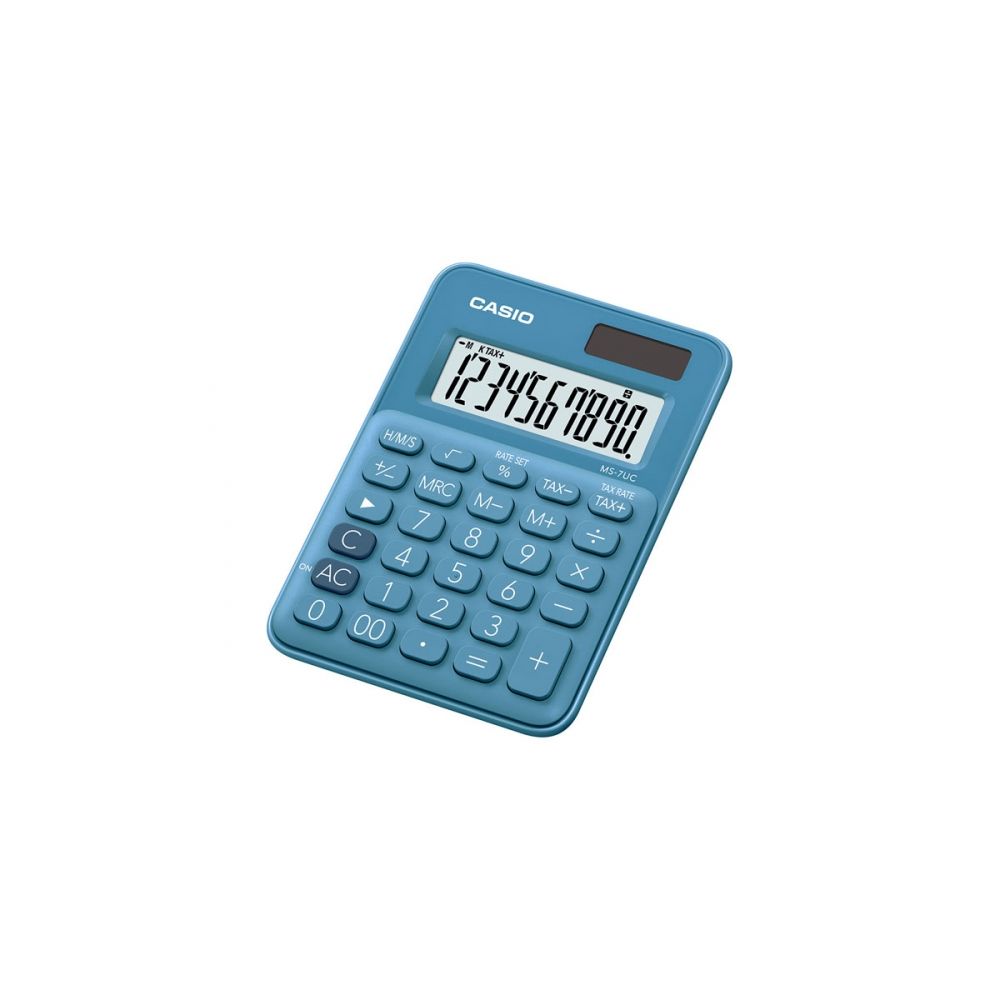 Calculadora De Mesa 10 Dígitos Azul MS-7UC-BU - Casio